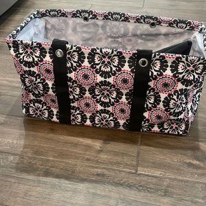 Thirty-one Medium tote Pink pop medallion with lid